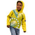 (Custom Text And Number) The Kuki's Cook Islands Rugby Kid Hoodie Be Unique Vibe Yellow LT9 - Polynesian Pride