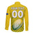 (Custom Text And Number) The Kuki's Cook Islands Rugby Long Sleeve Button Shirt Be Unique Vibe Yellow LT9 - Polynesian Pride