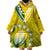 (Custom Text And Number) The Kuki's Cook Islands Rugby Wearable Blanket Hoodie Be Unique Vibe Yellow LT9 - Polynesian Pride