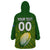 (Custom Text And Number) The Kuki's Cook Islands Rugby Wearable Blanket Hoodie Be Unique Vibe Green LT9 - Polynesian Pride