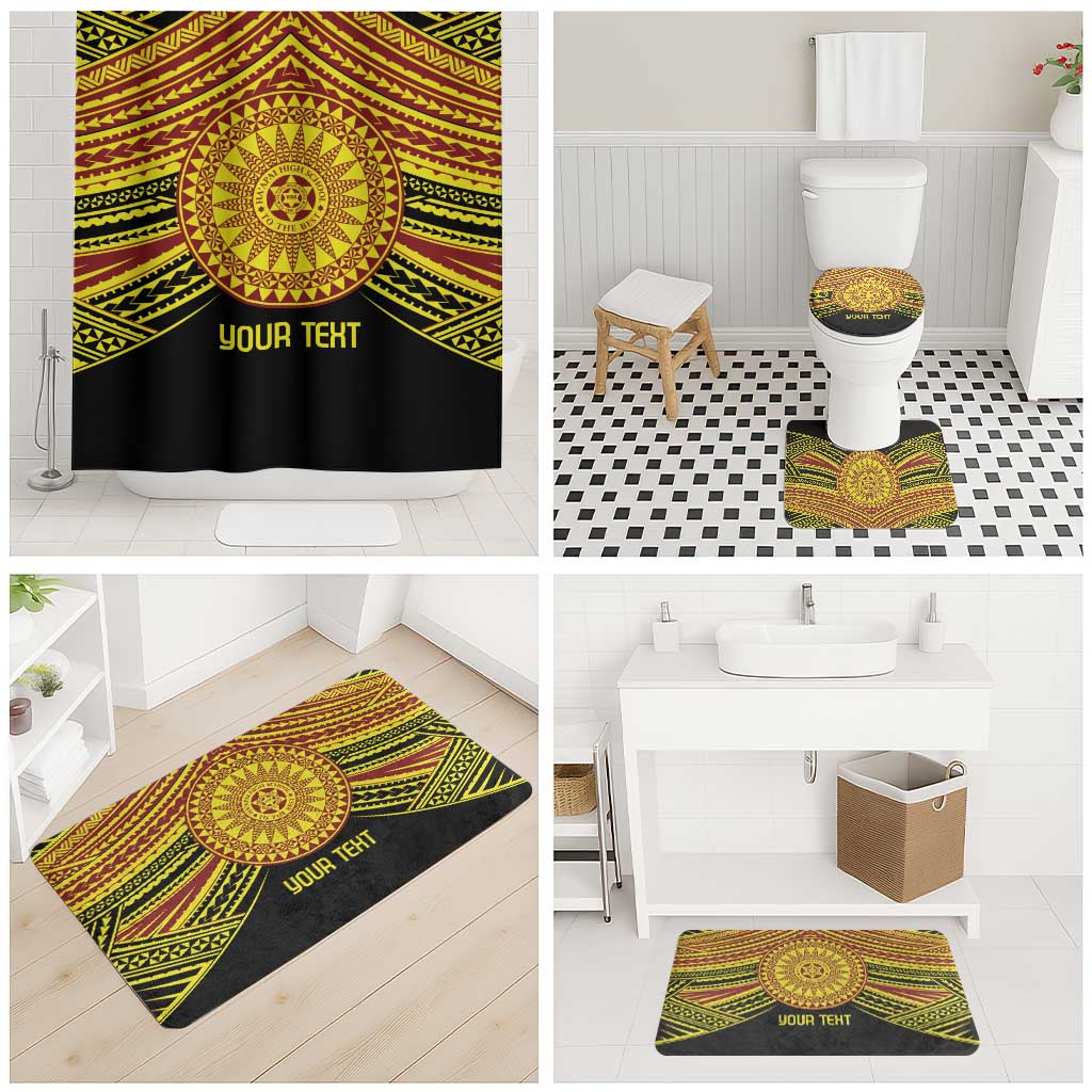 Personalised Tonga Ha apai High School Bathroom Set Ngatu Fonulei Pattern LT9 - Polynesian Pride