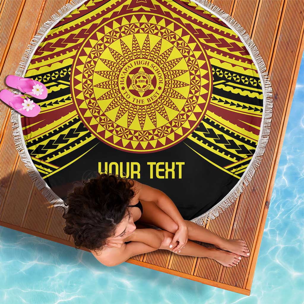 Personalised Tonga Ha apai High School Beach Blanket Ngatu Fonulei Pattern LT9 - Polynesian Pride