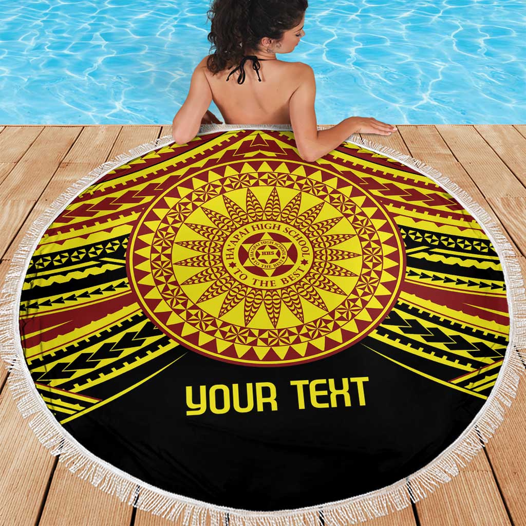 Personalised Tonga Ha apai High School Beach Blanket Ngatu Fonulei Pattern LT9 - Polynesian Pride