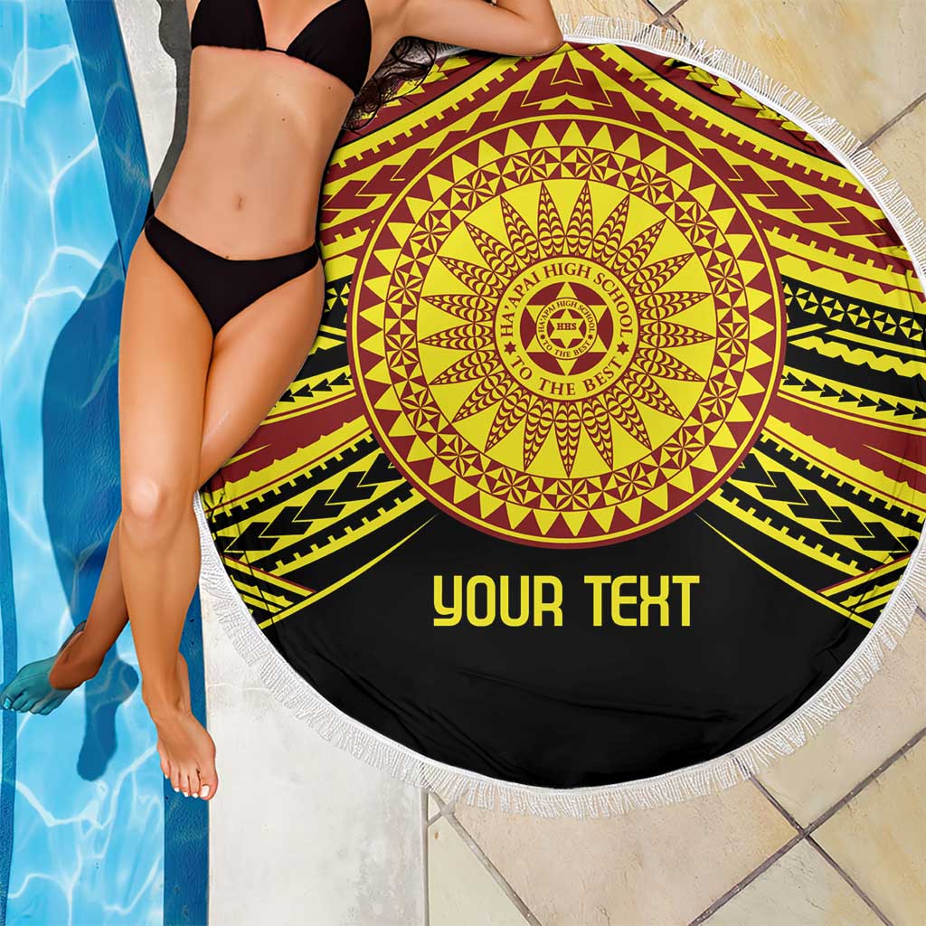 Personalised Tonga Ha apai High School Beach Blanket Ngatu Fonulei Pattern LT9 - Polynesian Pride