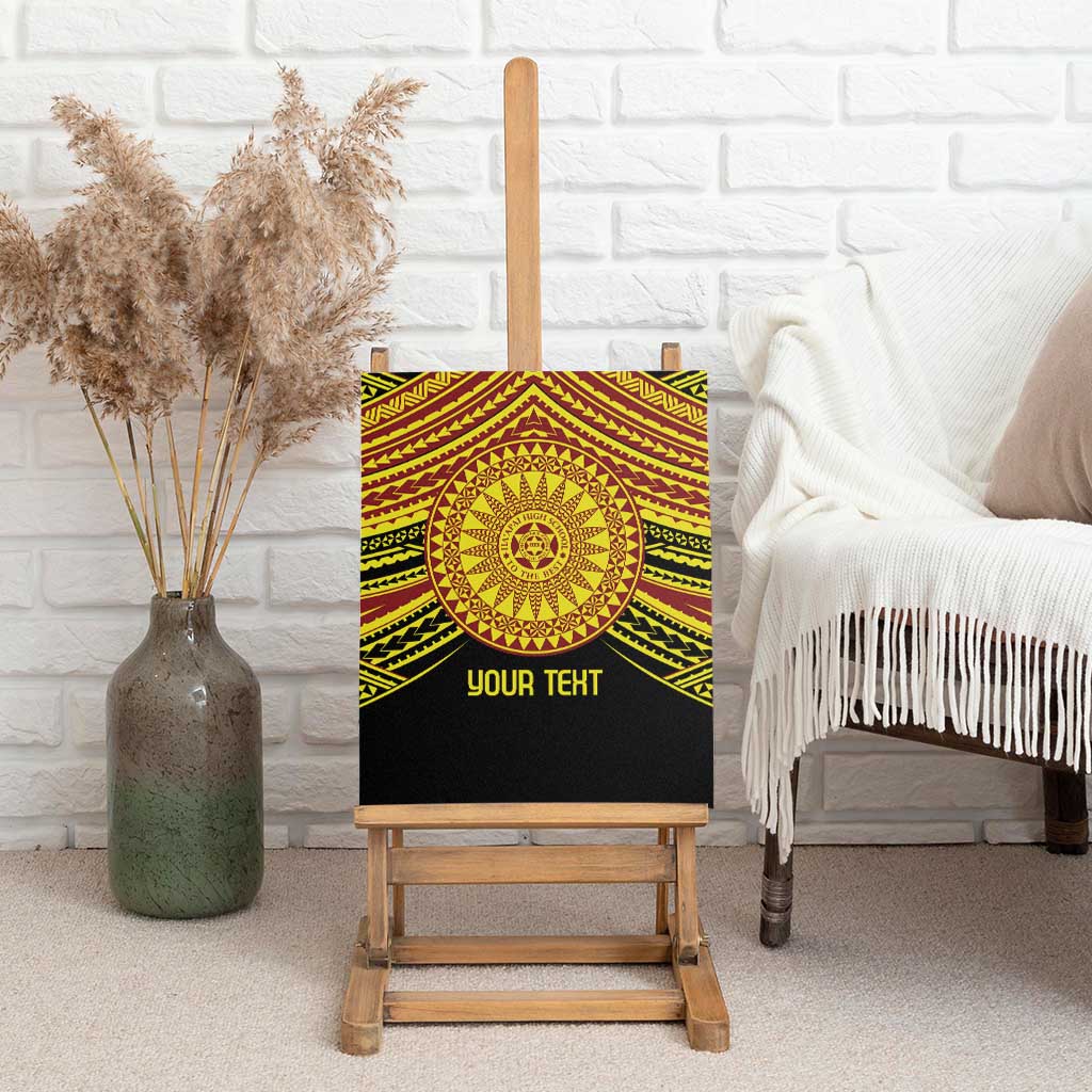 Personalised Tonga Ha apai High School Canvas Wall Art Ngatu Fonulei Pattern LT9 - Polynesian Pride