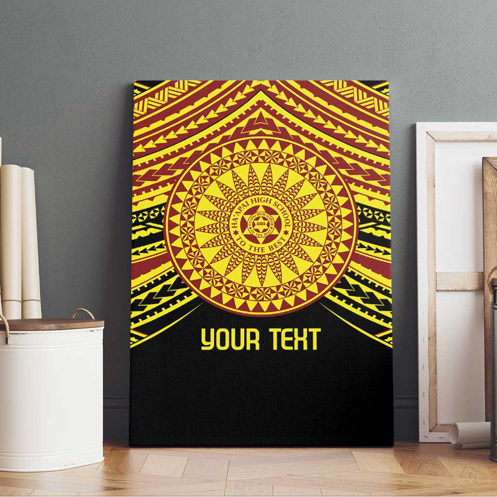 Personalised Tonga Ha apai High School Canvas Wall Art Ngatu Fonulei Pattern LT9 - Polynesian Pride