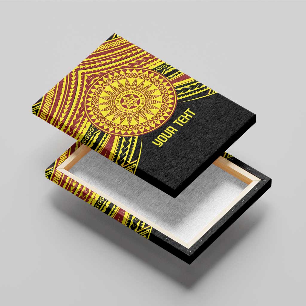 Personalised Tonga Ha apai High School Canvas Wall Art Ngatu Fonulei Pattern LT9 - Polynesian Pride