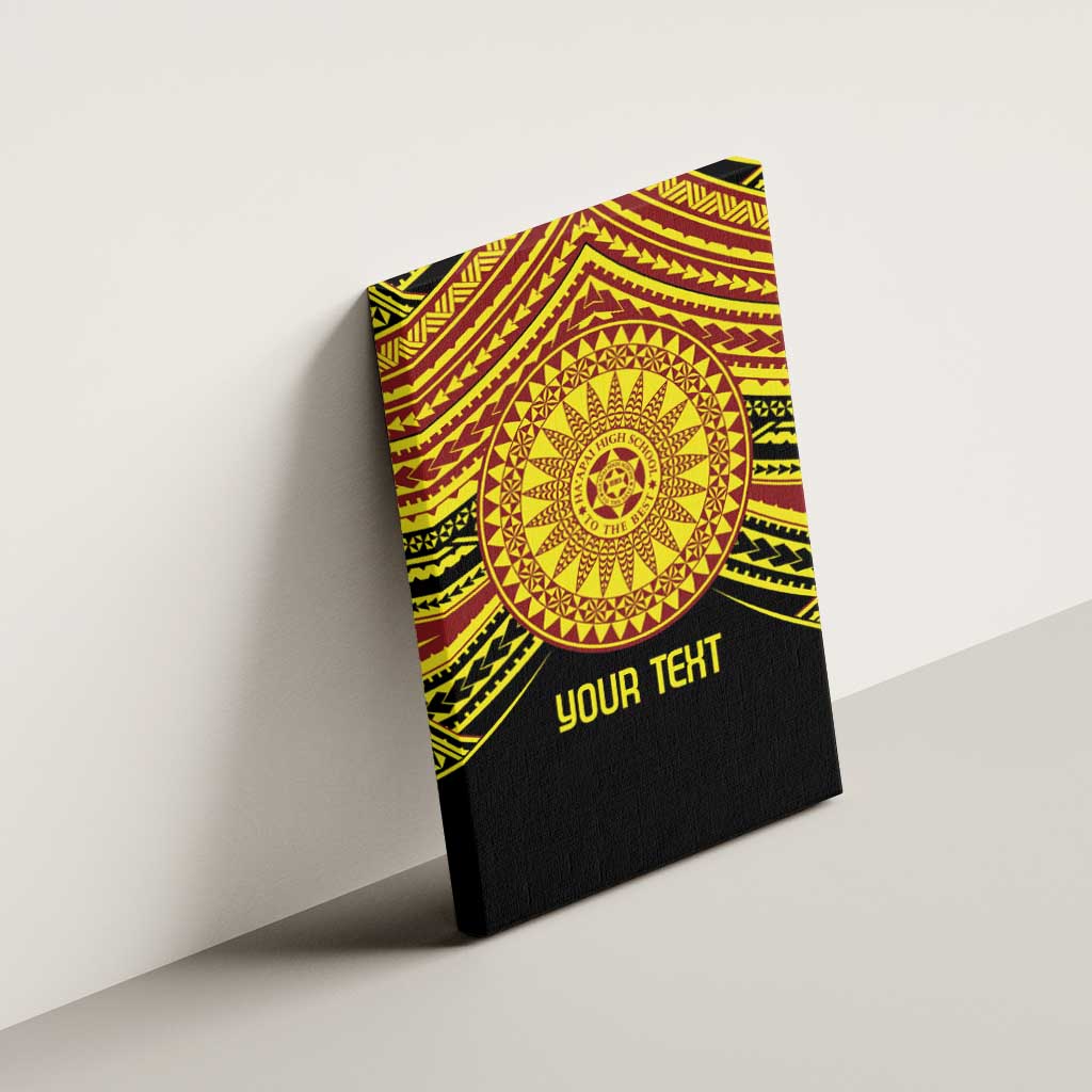Personalised Tonga Ha apai High School Canvas Wall Art Ngatu Fonulei Pattern LT9 - Polynesian Pride