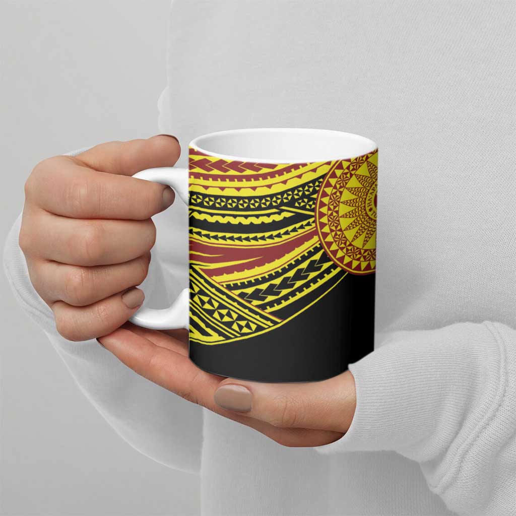 Personalised Tonga Ha apai High School Ceramic Mug Ngatu Fonulei Pattern LT9 - Polynesian Pride