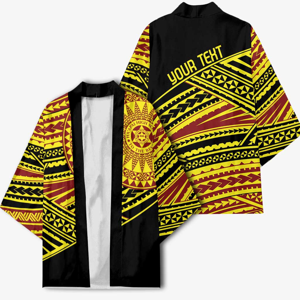 Personalised Tonga Ha apai High School Kimono Ngatu Fonulei Pattern LT9 - Polynesian Pride