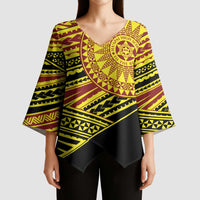 Personalised Tonga Ha apai High School Kimono Sleeve Blouse Ngatu Fonulei Pattern LT9 - Polynesian Pride
