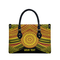 Personalised Tonga Ha apai High School Leather Bag Ngatu Fonulei Pattern LT9 - Polynesian Pride