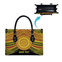 Personalised Tonga Ha apai High School Leather Bag Ngatu Fonulei Pattern LT9 - Polynesian Pride