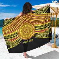 Personalised Tonga Ha apai High School Sarong Ngatu Fonulei Pattern LT9 One Size 44 x 66 inches Gold - Polynesian Pride