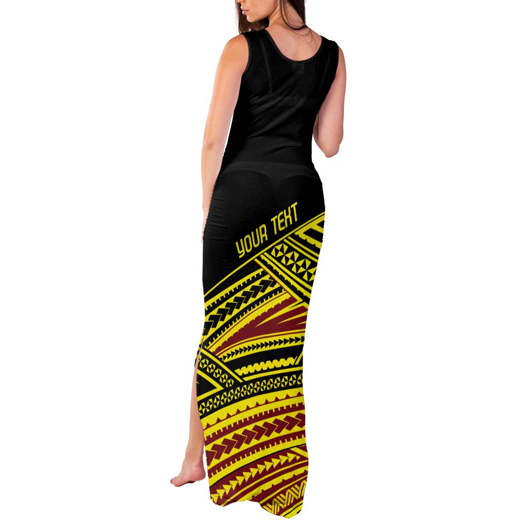 Personalised Tonga Ha apai High School Tank Maxi Dress Ngatu Fonulei Pattern LT9 - Polynesian Pride