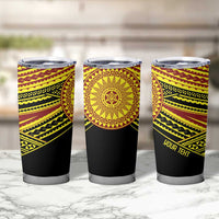 Personalised Tonga Ha apai High School Tumbler Cup Ngatu Fonulei Pattern LT9 - Polynesian Pride
