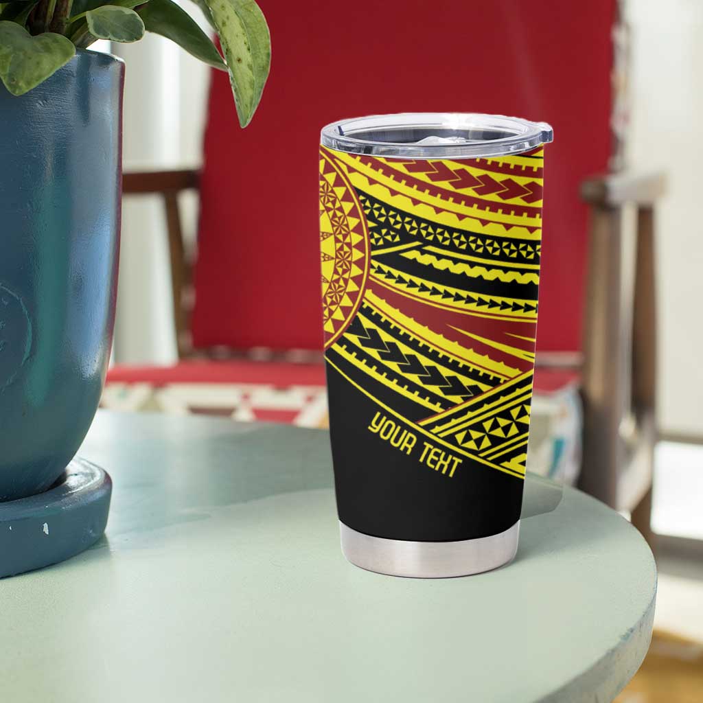 Personalised Tonga Ha apai High School Tumbler Cup Ngatu Fonulei Pattern LT9 - Polynesian Pride