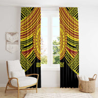 Personalised Tonga Ha apai High School Window Curtain Ngatu Fonulei Pattern LT9 - Polynesian Pride