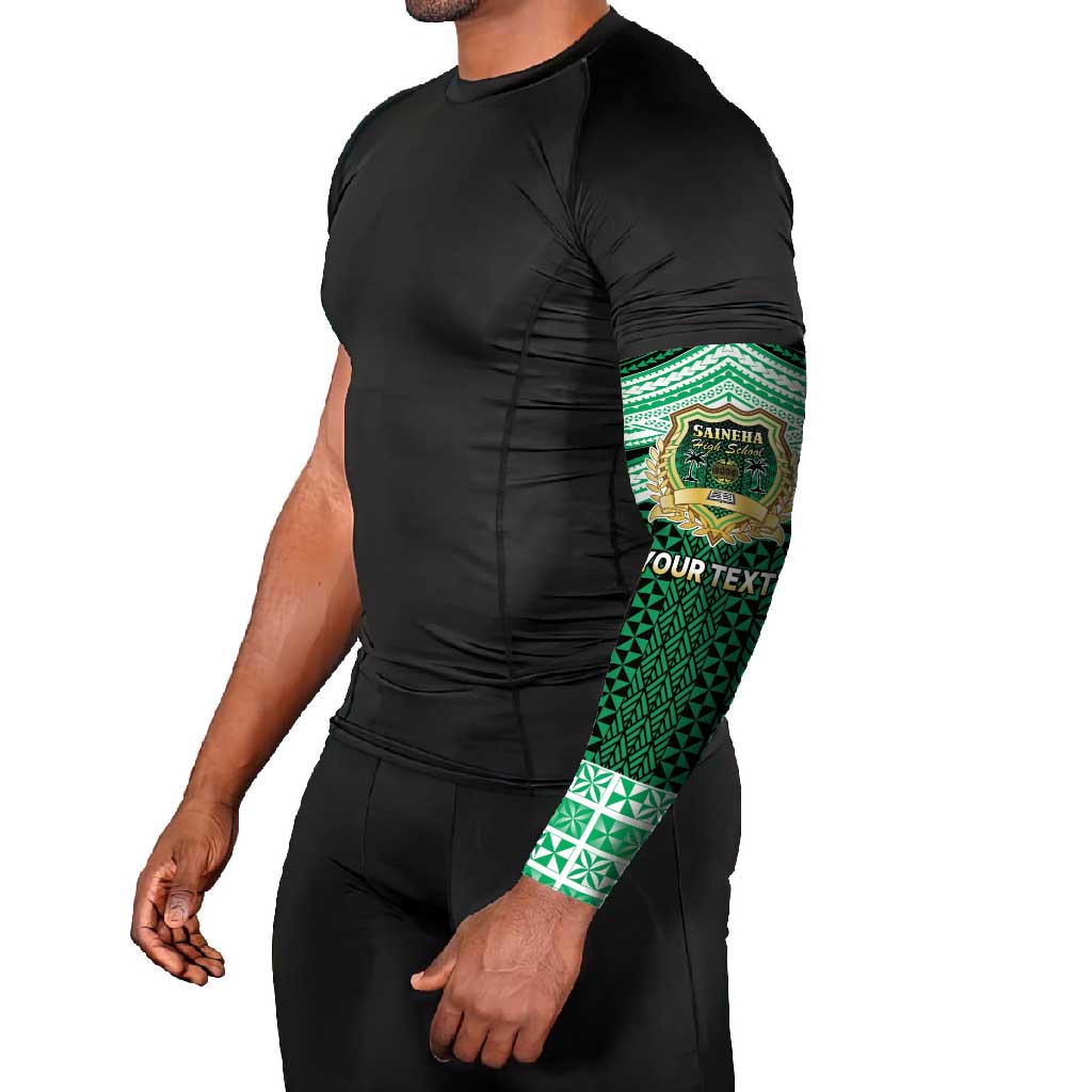Personalised Tonga Saineha High School Arm Sleeves Polynesian Ngatu Tribal LT9 - Polynesian Pride