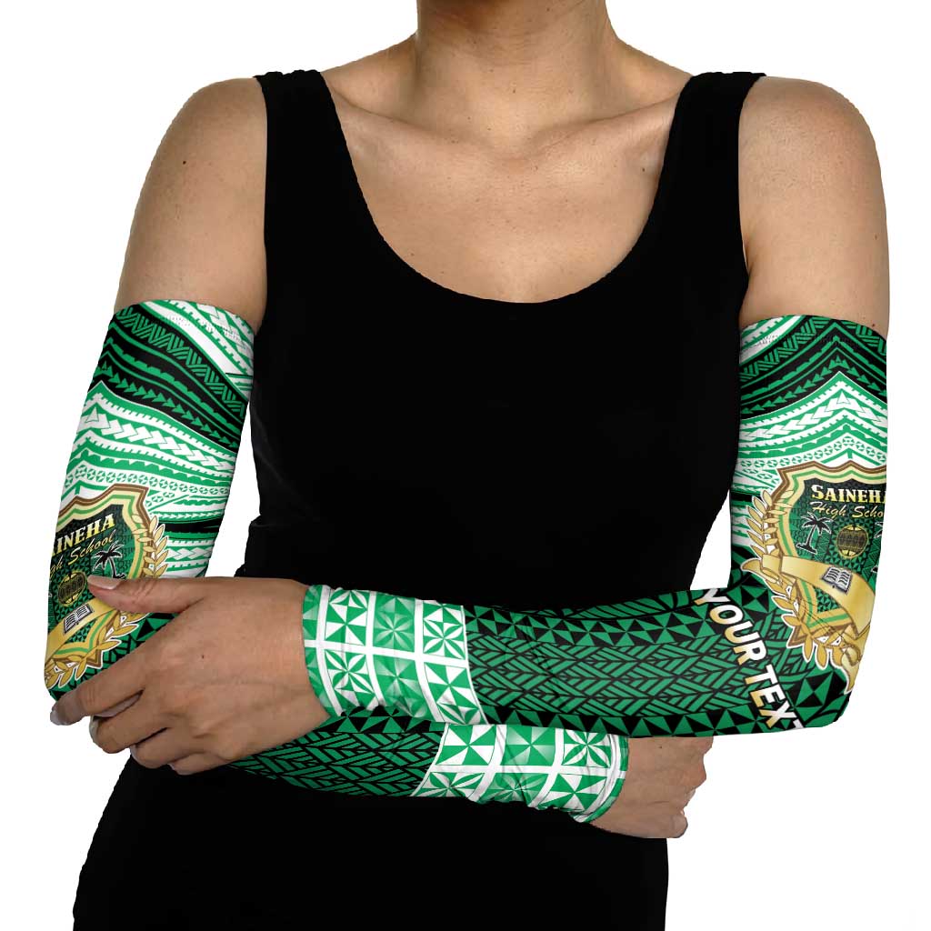 Personalised Tonga Saineha High School Arm Sleeves Polynesian Ngatu Tribal LT9 - Polynesian Pride