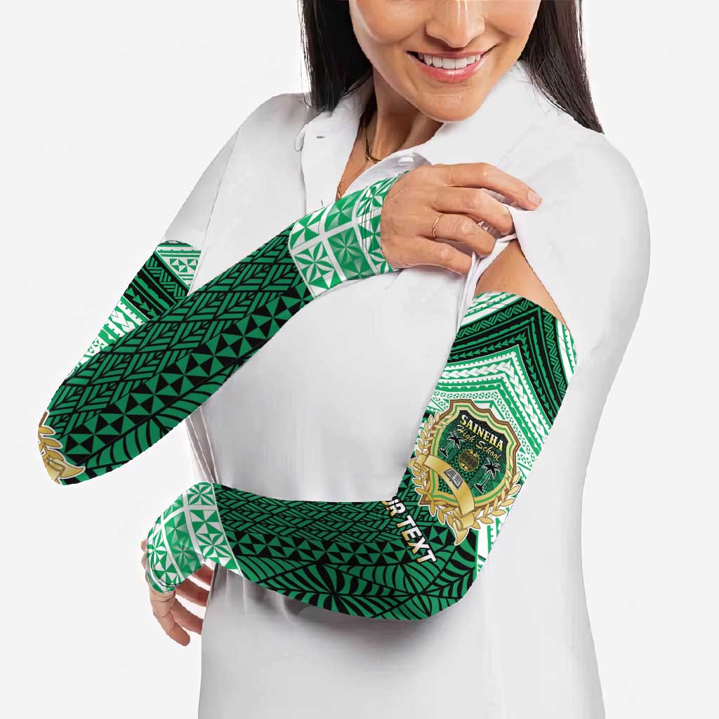 Personalised Tonga Saineha High School Arm Sleeves Polynesian Ngatu Tribal LT9 - Polynesian Pride
