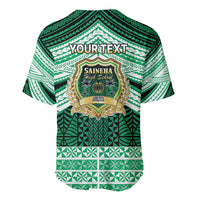 Personalised Tonga Saineha High School Baseball Jersey Polynesian Ngatu Tribal LT9 - Polynesian Pride