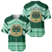 Personalised Tonga Saineha High School Baseball Jersey Polynesian Ngatu Tribal LT9 - Polynesian Pride