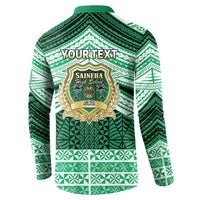 Personalised Tonga Saineha High School Button Sweatshirt Polynesian Ngatu Tribal LT9 - Polynesian Pride