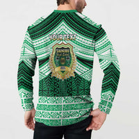 Personalised Tonga Saineha High School Button Sweatshirt Polynesian Ngatu Tribal LT9 - Polynesian Pride
