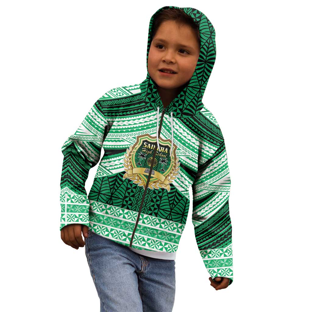 Personalised Tonga Saineha High School Kid Hoodie Polynesian Ngatu Tribal LT9 - Polynesian Pride