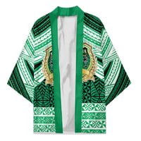 Personalised Tonga Saineha High School Kimono Polynesian Ngatu Tribal LT9 Unisex Green - Polynesian Pride