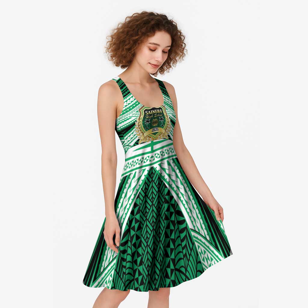 Personalised Tonga Saineha High School Midi Dress Polynesian Ngatu Tribal LT9 - Polynesian Pride
