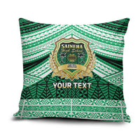 Personalised Tonga Saineha High School Pillow Cover Polynesian Ngatu Tribal LT9 Green - Polynesian Pride