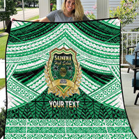 Personalised Tonga Saineha High School Quilt Polynesian Ngatu Tribal LT9 Green - Polynesian Pride