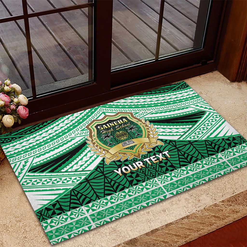 Personalised Tonga Saineha High School Rubber Doormat Polynesian Ngatu Tribal LT9 - Polynesian Pride