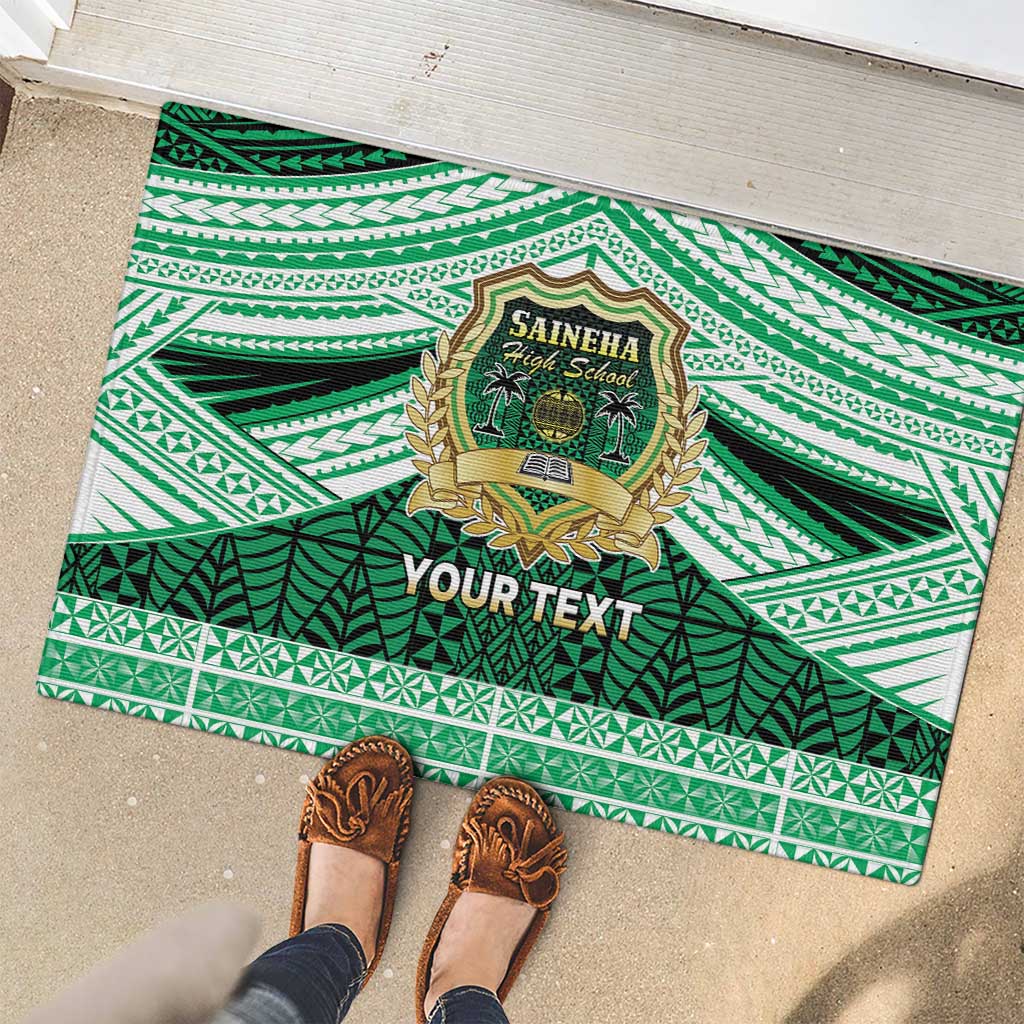 Personalised Tonga Saineha High School Rubber Doormat Polynesian Ngatu Tribal LT9 - Polynesian Pride