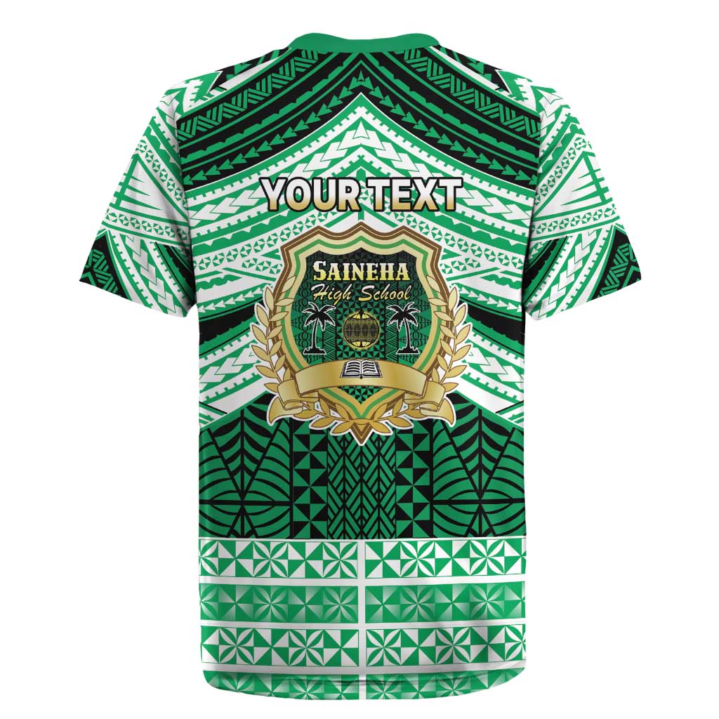 Personalised Tonga Saineha High School Rugby Jersey Polynesian Ngatu Tribal LT9 - Polynesian Pride