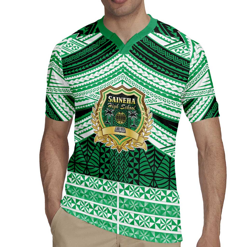 Personalised Tonga Saineha High School Rugby Jersey Polynesian Ngatu Tribal LT9 - Polynesian Pride