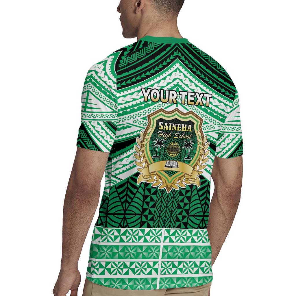 Personalised Tonga Saineha High School Rugby Jersey Polynesian Ngatu Tribal LT9 - Polynesian Pride