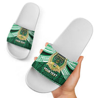 Personalised Tonga Saineha High School Slide Sandals Polynesian Ngatu Tribal LT9 - Polynesian Pride