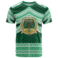 Personalised Tonga Saineha High School T Shirt Polynesian Ngatu Tribal LT9 Green - Polynesian Pride