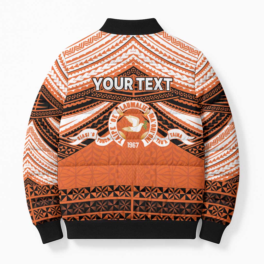 Personalised Tonga Tailulu College Bomber Puffer Jacket Polynesian Ngatu Tribal LT9 - Polynesian Pride