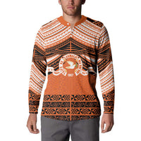 Personalised Tonga Tailulu College Button Sweatshirt Polynesian Ngatu Tribal LT9 - Polynesian Pride