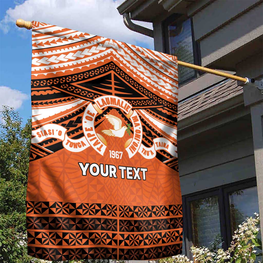 Personalised Tonga Tailulu College Garden Flag Polynesian Ngatu Tribal LT9 - Polynesian Pride