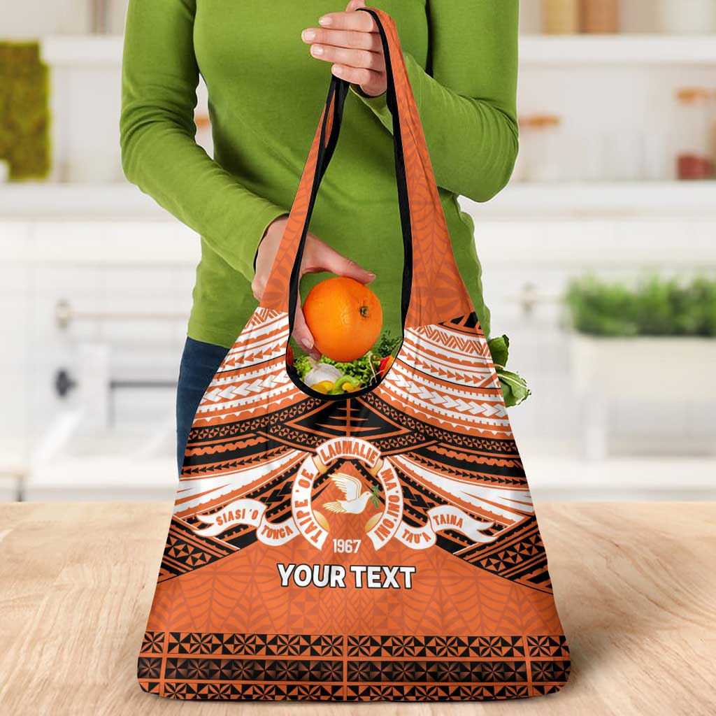 Personalised Tonga Tailulu College Grocery Bag Polynesian Ngatu Tribal LT9 - Polynesian Pride