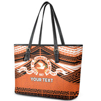 Personalised Tonga Tailulu College Leather Tote Bag Polynesian Ngatu Tribal LT9 - Polynesian Pride