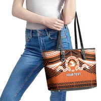 Personalised Tonga Tailulu College Leather Tote Bag Polynesian Ngatu Tribal LT9 - Polynesian Pride