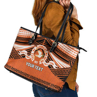Personalised Tonga Tailulu College Leather Tote Bag Polynesian Ngatu Tribal LT9 - Polynesian Pride