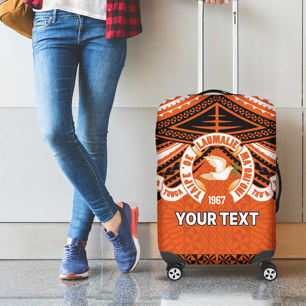 Personalised Tonga Tailulu College Luggage Cover Polynesian Ngatu Tribal LT9 - Polynesian Pride