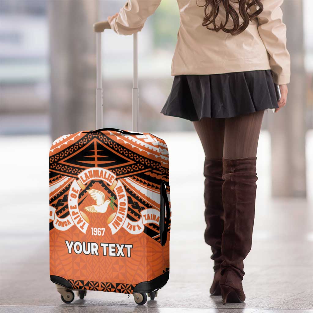 Personalised Tonga Tailulu College Luggage Cover Polynesian Ngatu Tribal LT9 - Polynesian Pride